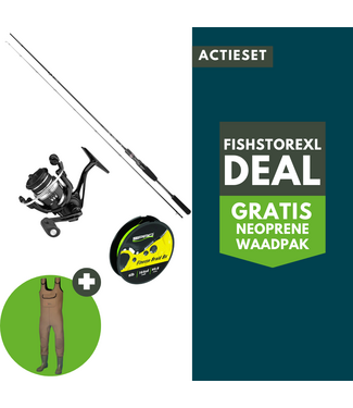 FishstoreXL Baars Actieset Finesse 2.15M 2–12G + Molen + Lijn + Gratis Neoprene Waadpak