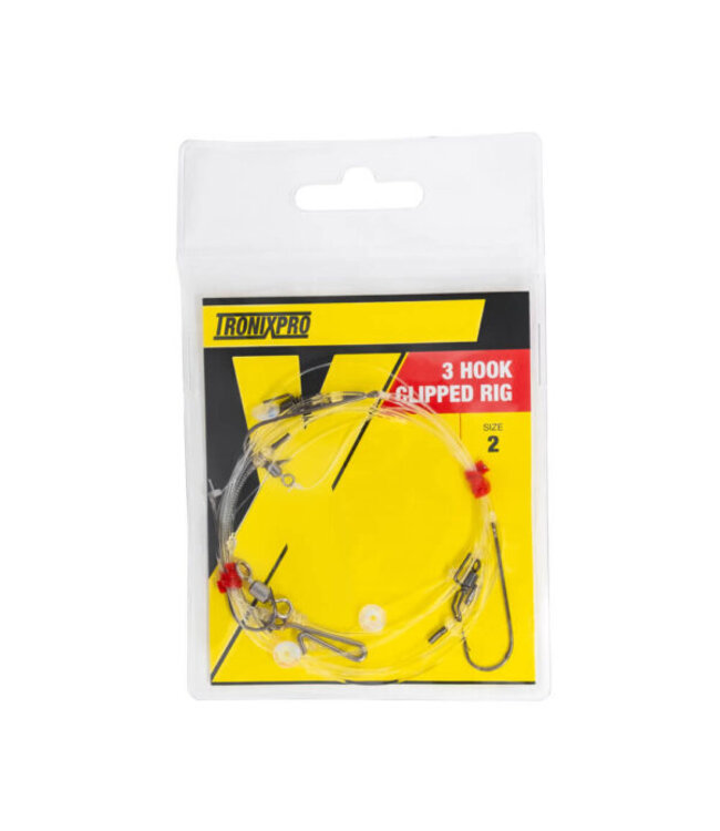 TRONIXPRO TRONIXPRO 3 Hook Clipped Onderlijn