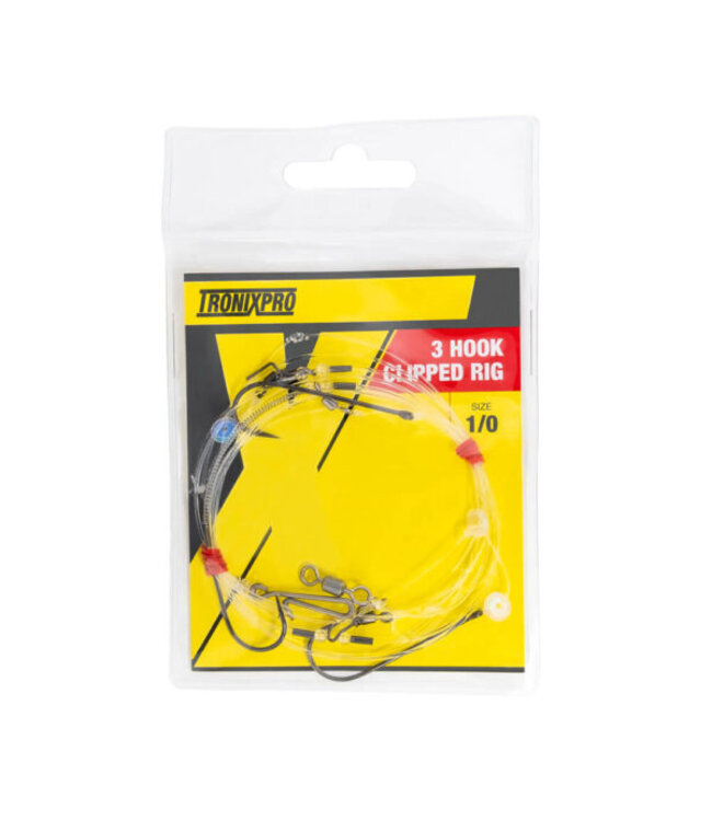 TRONIXPRO TRONIXPRO 3 Hook Clipped Onderlijn