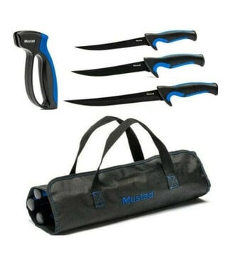 Mustad MUSTAD Fillet Knife Kit 3 Fileermessen + Messenslijper