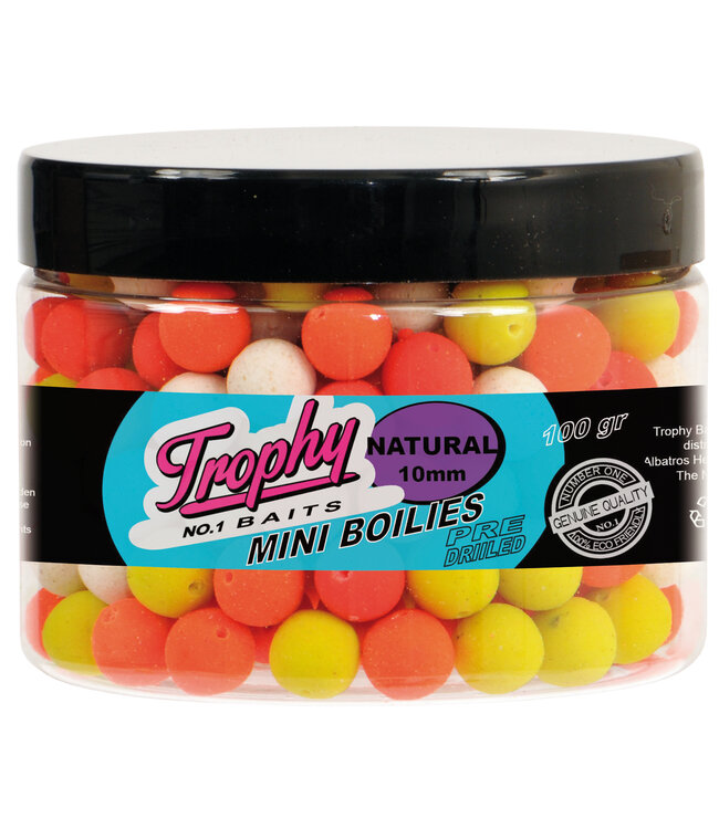 TROPHY BAITS TROPHY BAITS Pre-Drilled Mini Boilies 10mm 70g