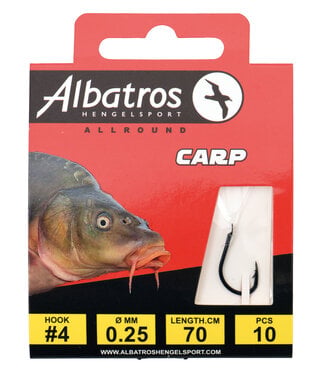Albatros  ALBATROS Hakenboekje Karper #4 70cm 0.25mm