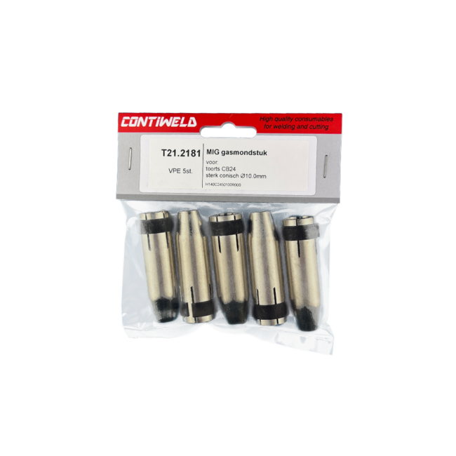 Gasmondstuk voor toorts CB24, sterk conisch, opening Ø10