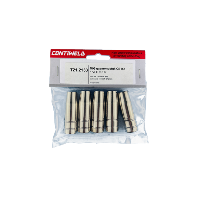 Gasmondstuk voor toorts CB15, standaard conisch, opening Ø12