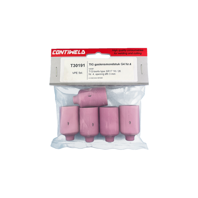 Gaslensmondstuk G4, voor toorts SR17, SR26, SRW18, Nr. 4, opening Ø6,3