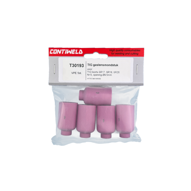 Gaslensmondstuk G4, voor toorts SR17, SR26, SRW18, Nr. 6, opening Ø9,5