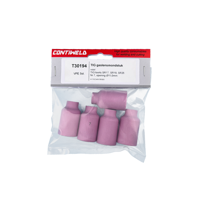 Gaslensmondstuk G4, voor toorts SR17, SR26, SRW18, Nr. 7, opening Ø11,0