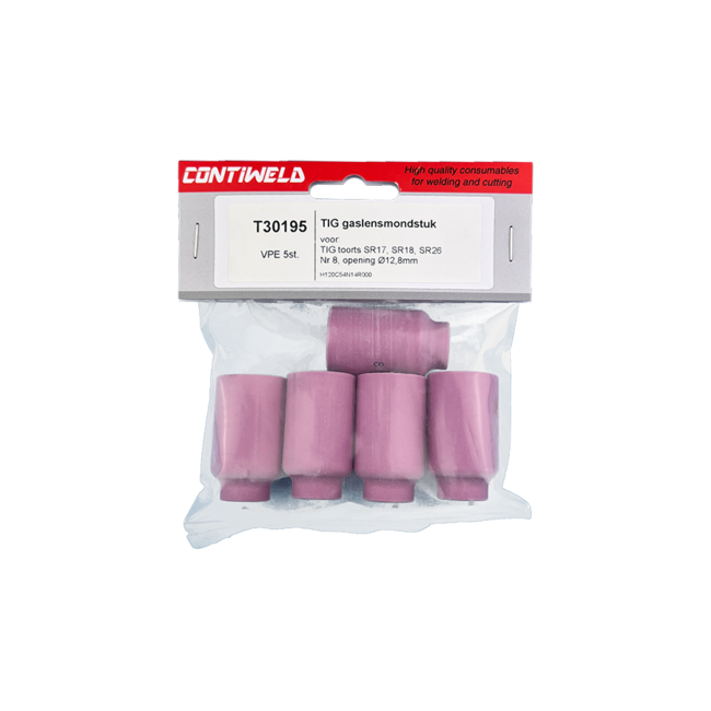 Gaslensmondstuk G4, voor toorts SR17, SR26, SRW18, Nr. 8, opening Ø12,8