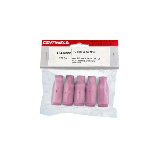 Gascup voor toorts SRX17, SRX26, SRX18, Nr. 5, opening Ø8,0