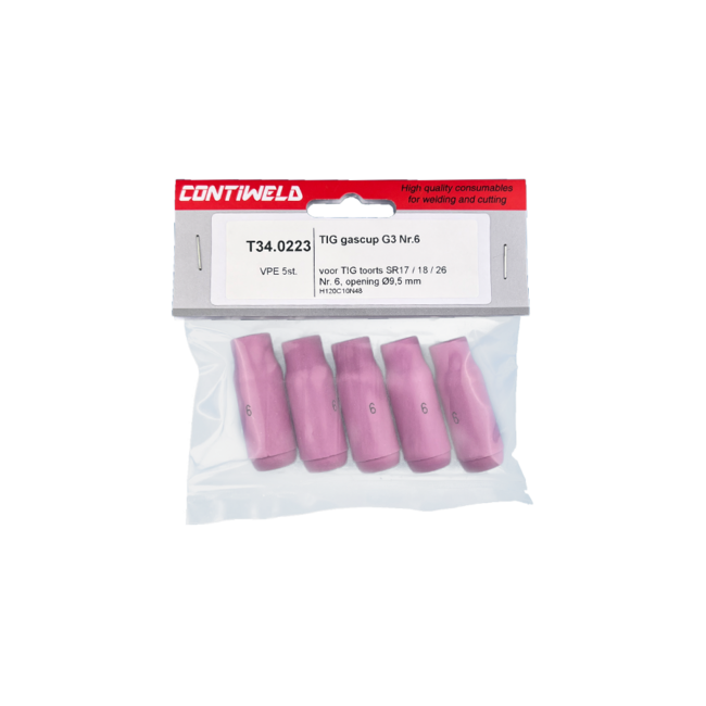 Gascup voor toorts SRX17, SRX26, SRX18, Nr. 6, opening Ø9,5
