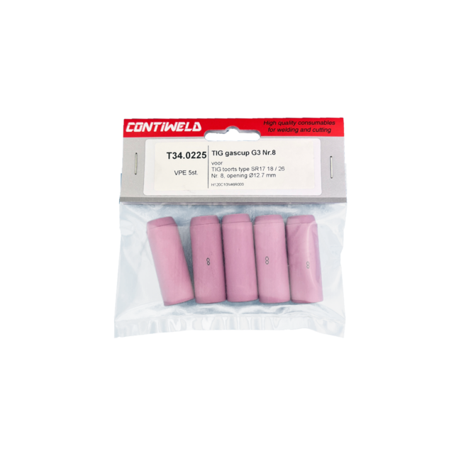 Gascup voor toorts SRX17, SRX26, SRX18, Nr. 8, opening Ø12,8