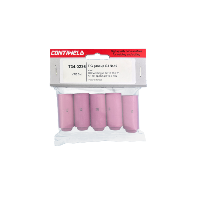 Gascup voor toorts SRX17, SRX26, SRX18, Nr. 10, opening Ø16,0