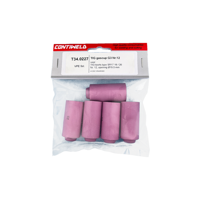 Gascup voor toorts SRX17, SRX26, SRX18, Nr. 12, opening Ø19,0