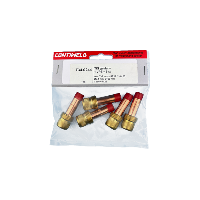 Gaslens voor toorts SRX17, SRX26, SRX18, voor elektrode Ø2,4