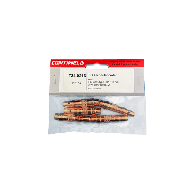 Spanhulshouder F3, voor toorts SR17, SR26, SRW18, voor elektrode Ø3,2