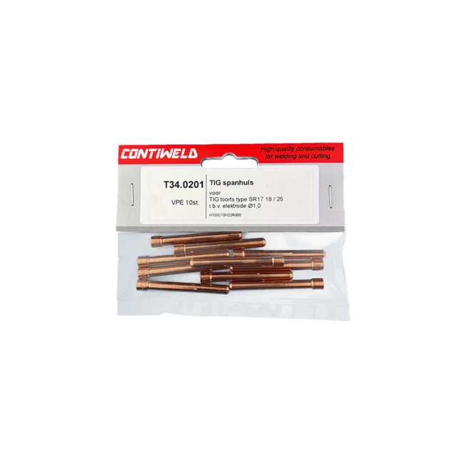 Spanhuls E3, voor toorts SR17, SR26, SRW18, voor standaard houder en gaslens en elektrode Ø1,0