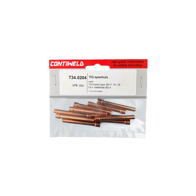 Spanhuls E3, voor toorts SR17, SR26, SRW18, voor standaard houder en gaslens en elektrode Ø2,4