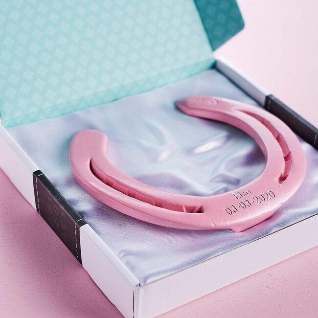 Baby pink birth horseshoe