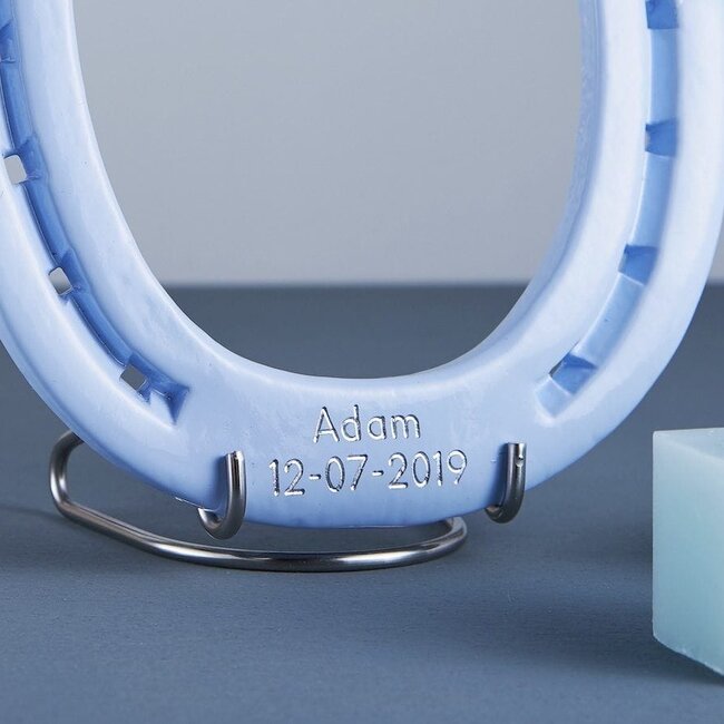 Baby blauw geboorte hoefijzer