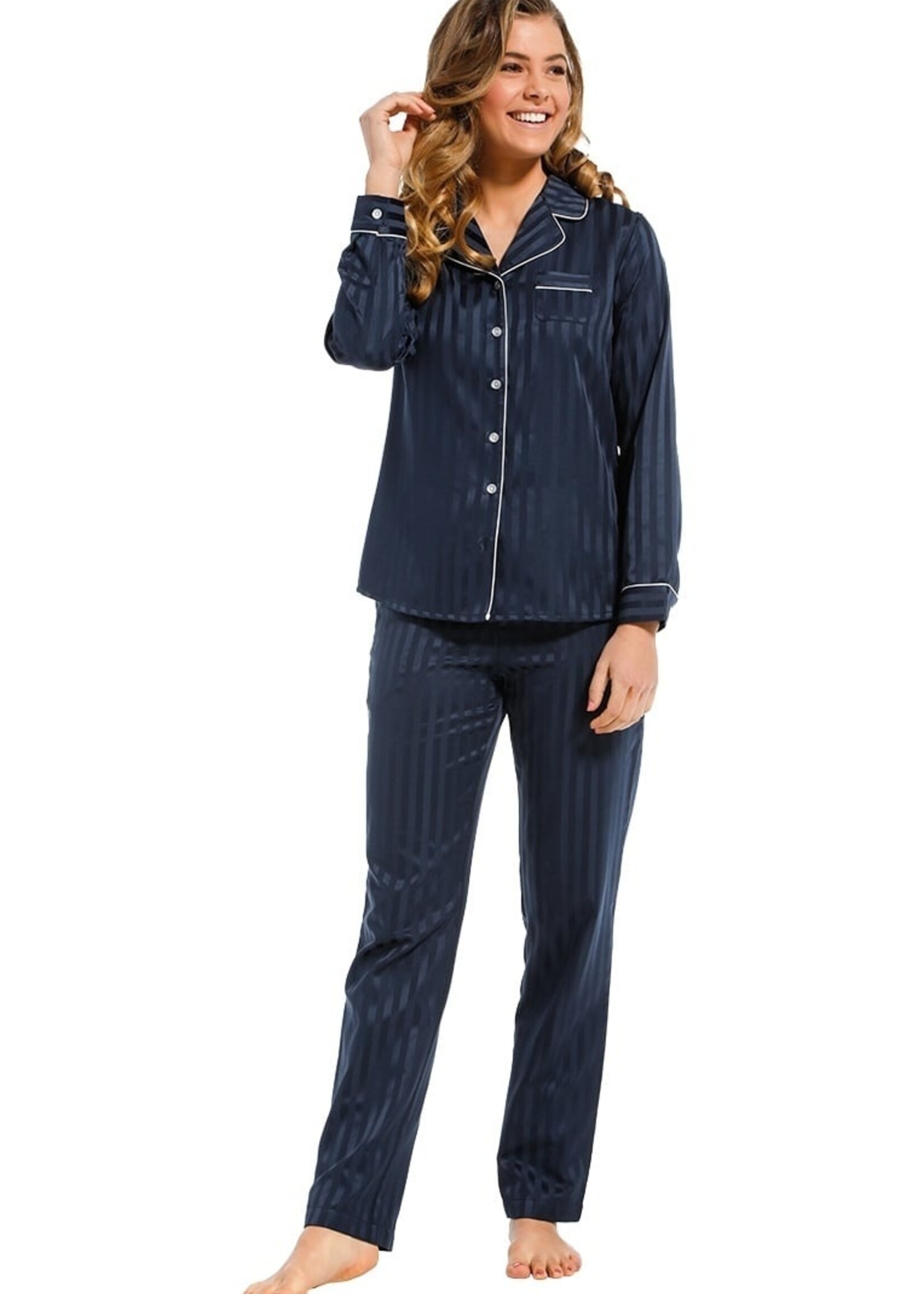 Pastunette Pastunette Deluxe dames pyjama satijn doorknoop