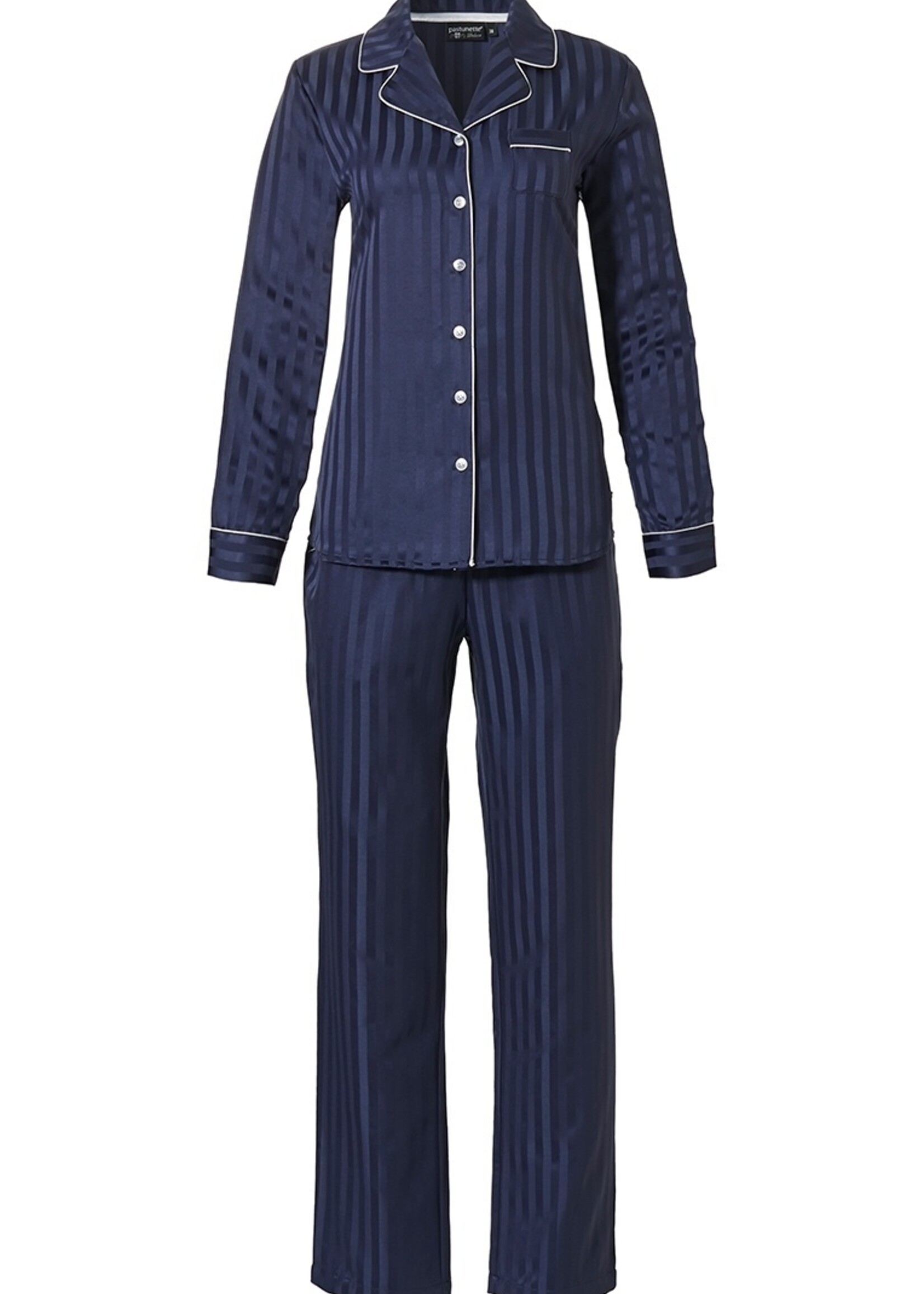 Pastunette Pastunette Deluxe dames pyjama satijn doorknoop