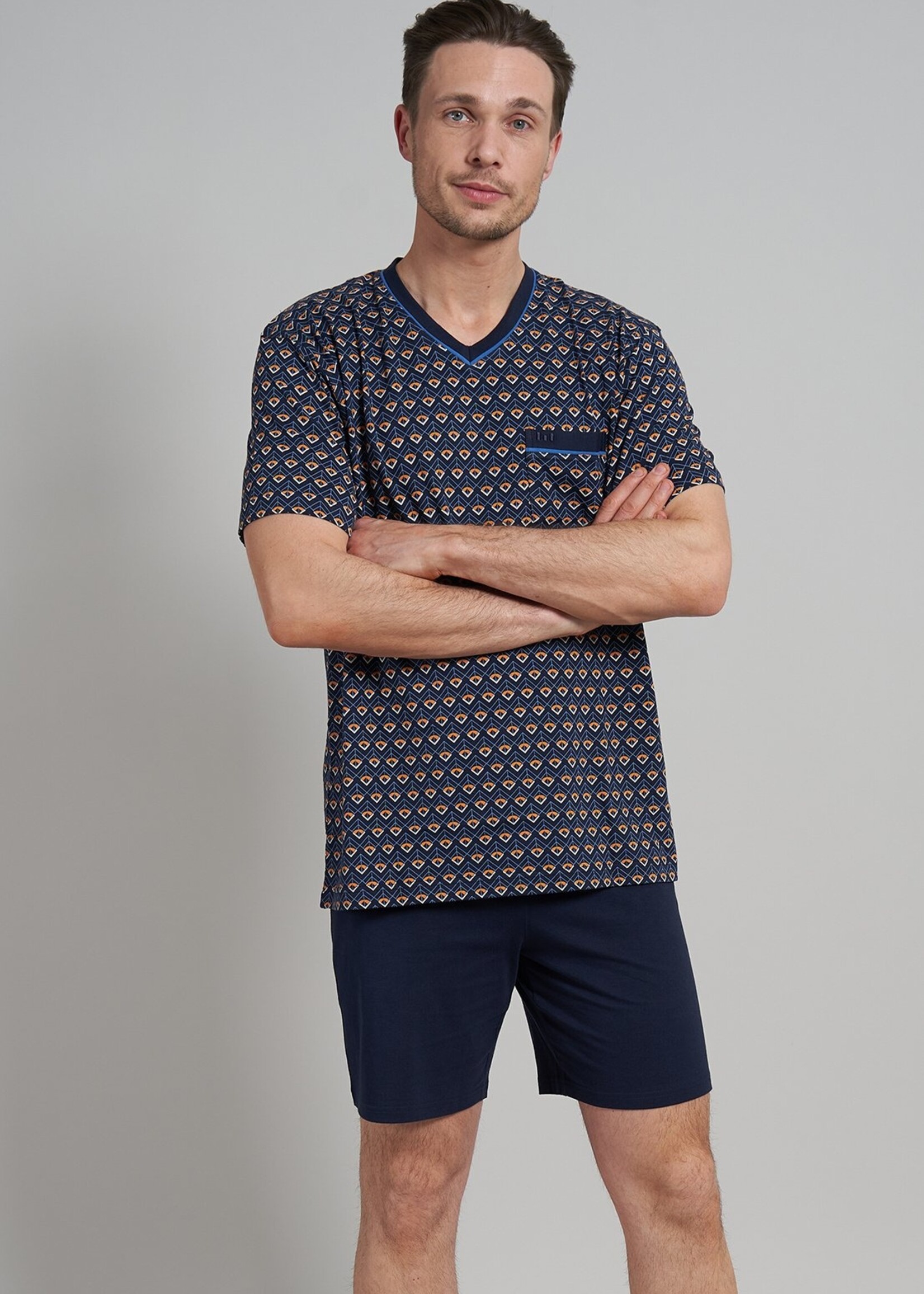 Götzburg Gotzburg heren shortama blauw modern