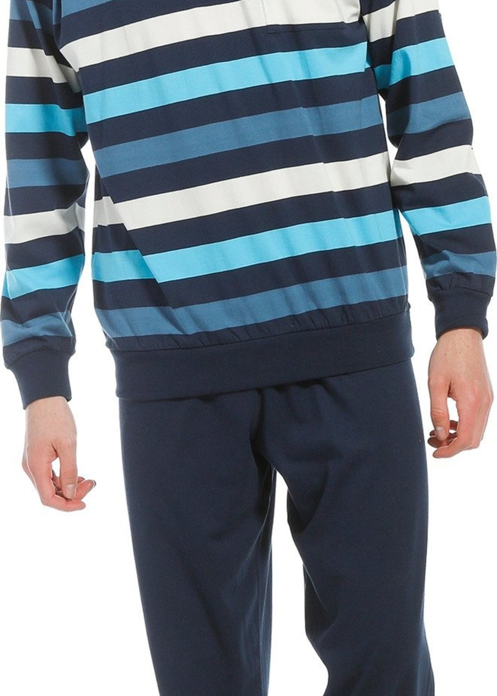 Robson Robson heren pyjama - blauw gestreept