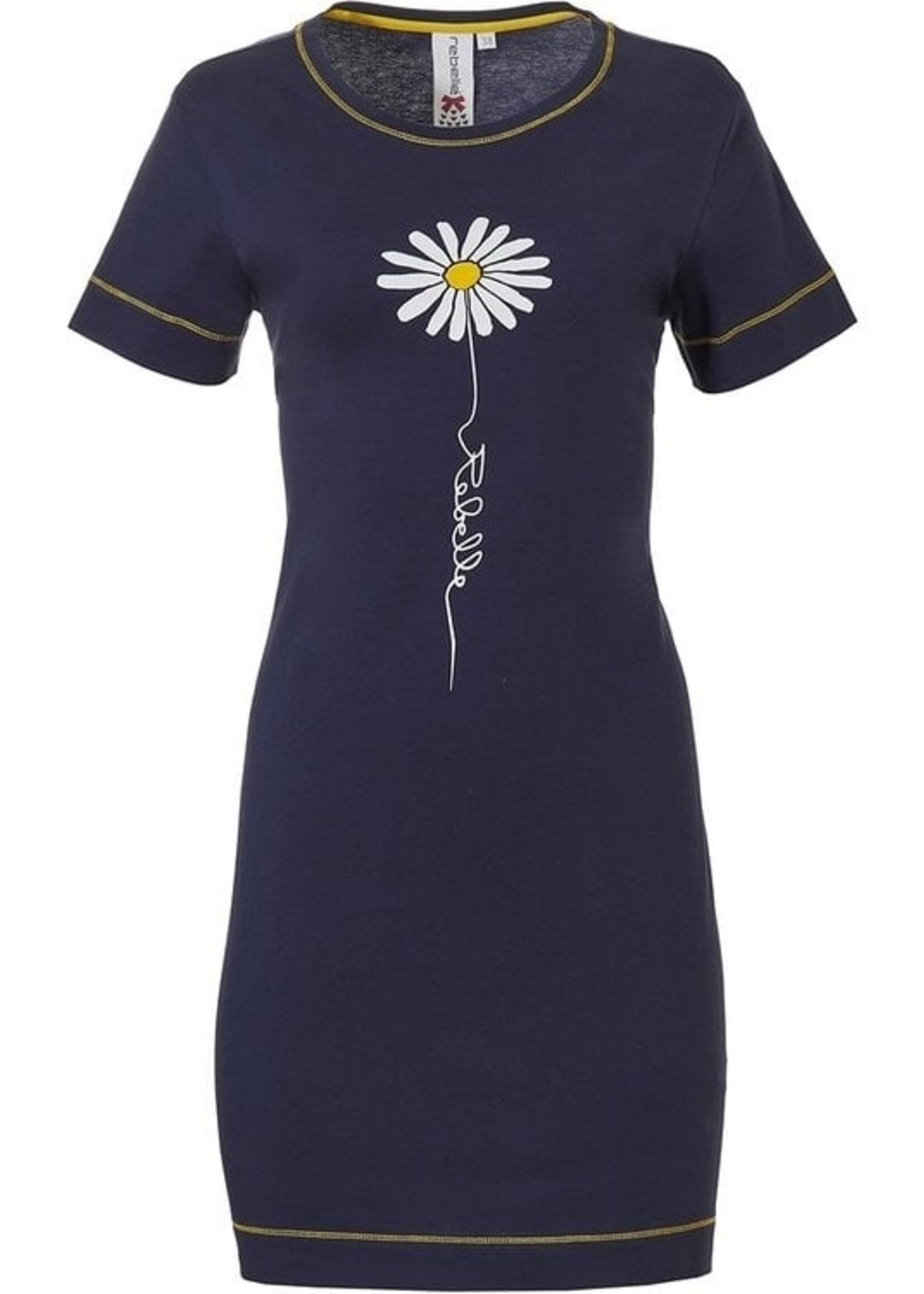 Rebelle by Pastunette Rebelle Nachthemd korte mouw donkerblauw - flower