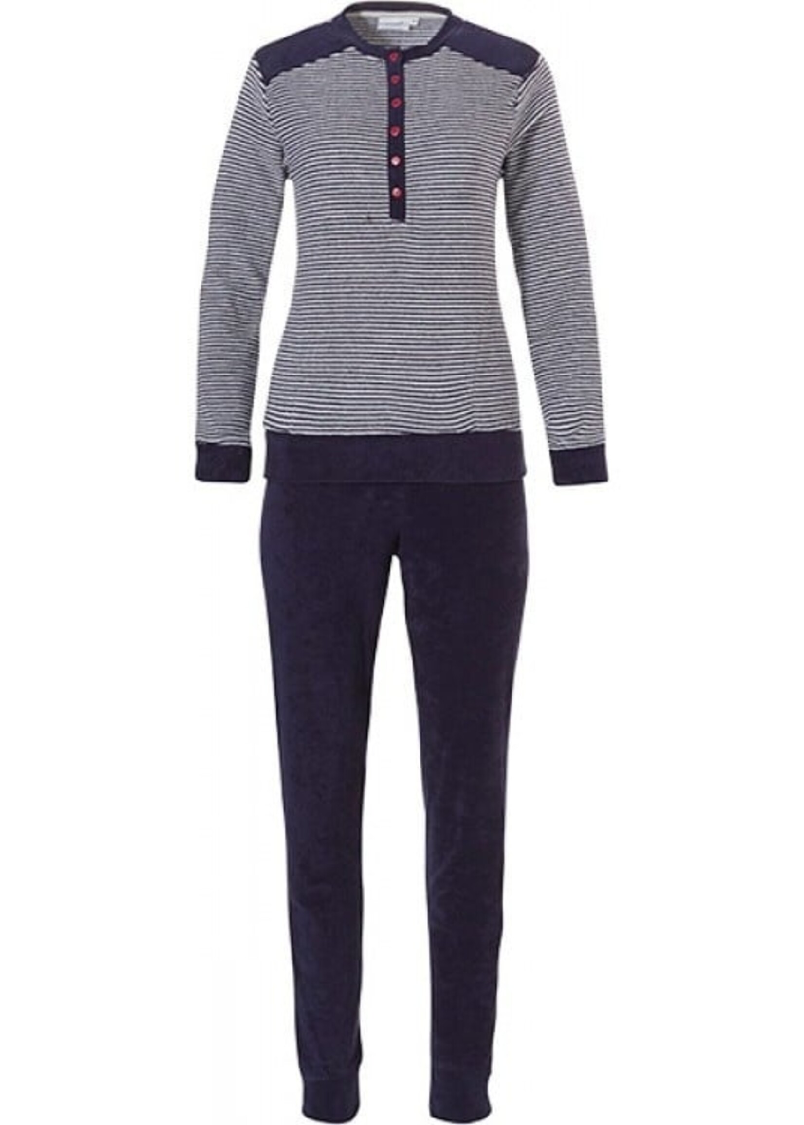 Pastunette Pastunette dames pyjama badstof - gestreept