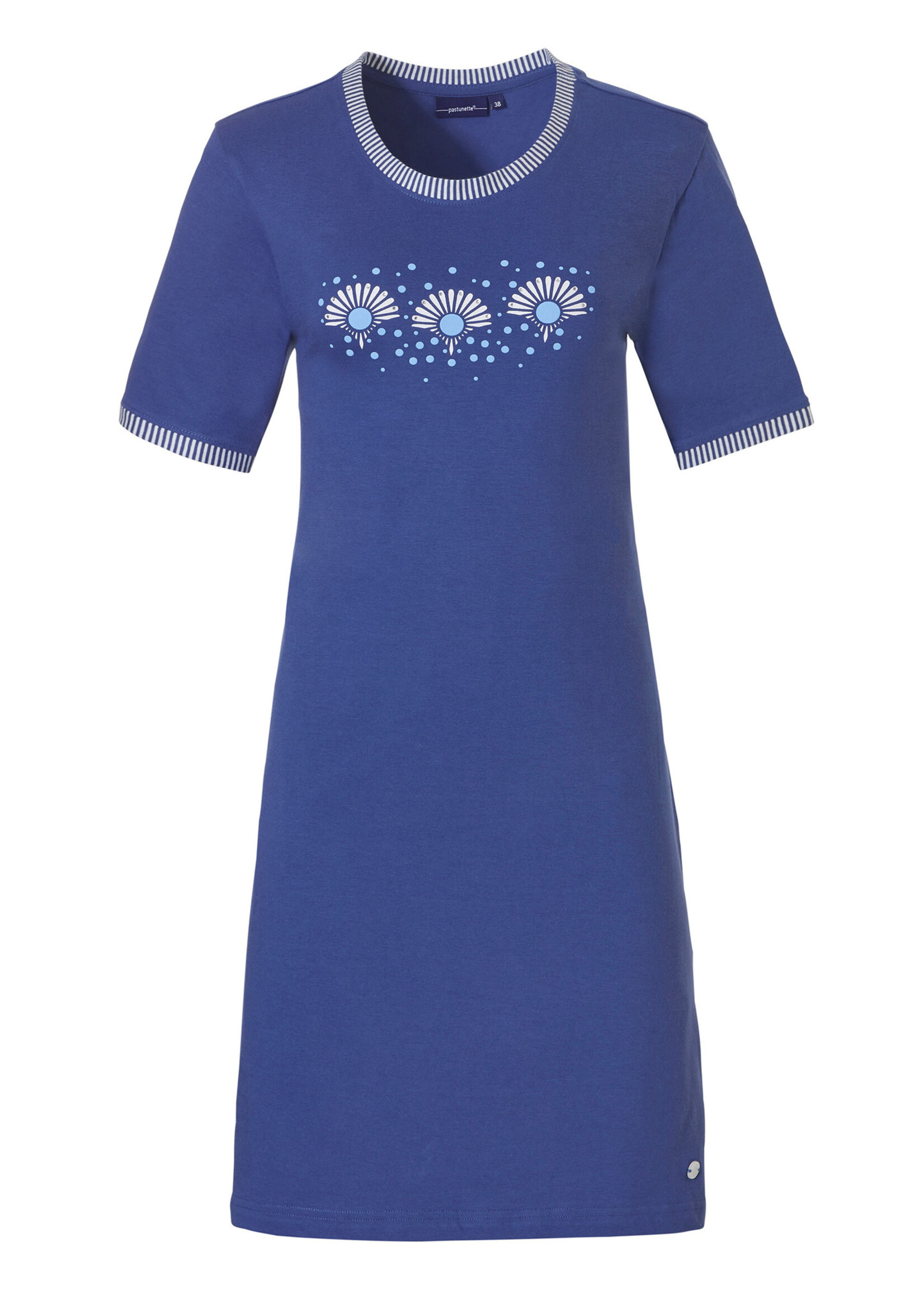 Pastunette Dames nachthemd  korte mouw - katoen blue life