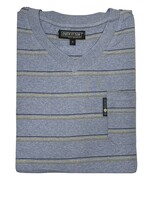 Heren pyjama gestreept - blue melange