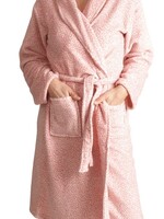 Cocodream Dames badjas roze- allover print