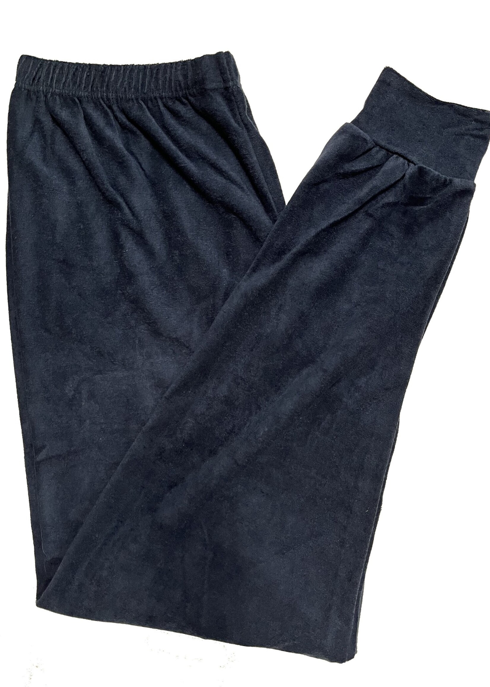 Gentlemen Gentlemen badstof heren pyjama - blauw v-hals