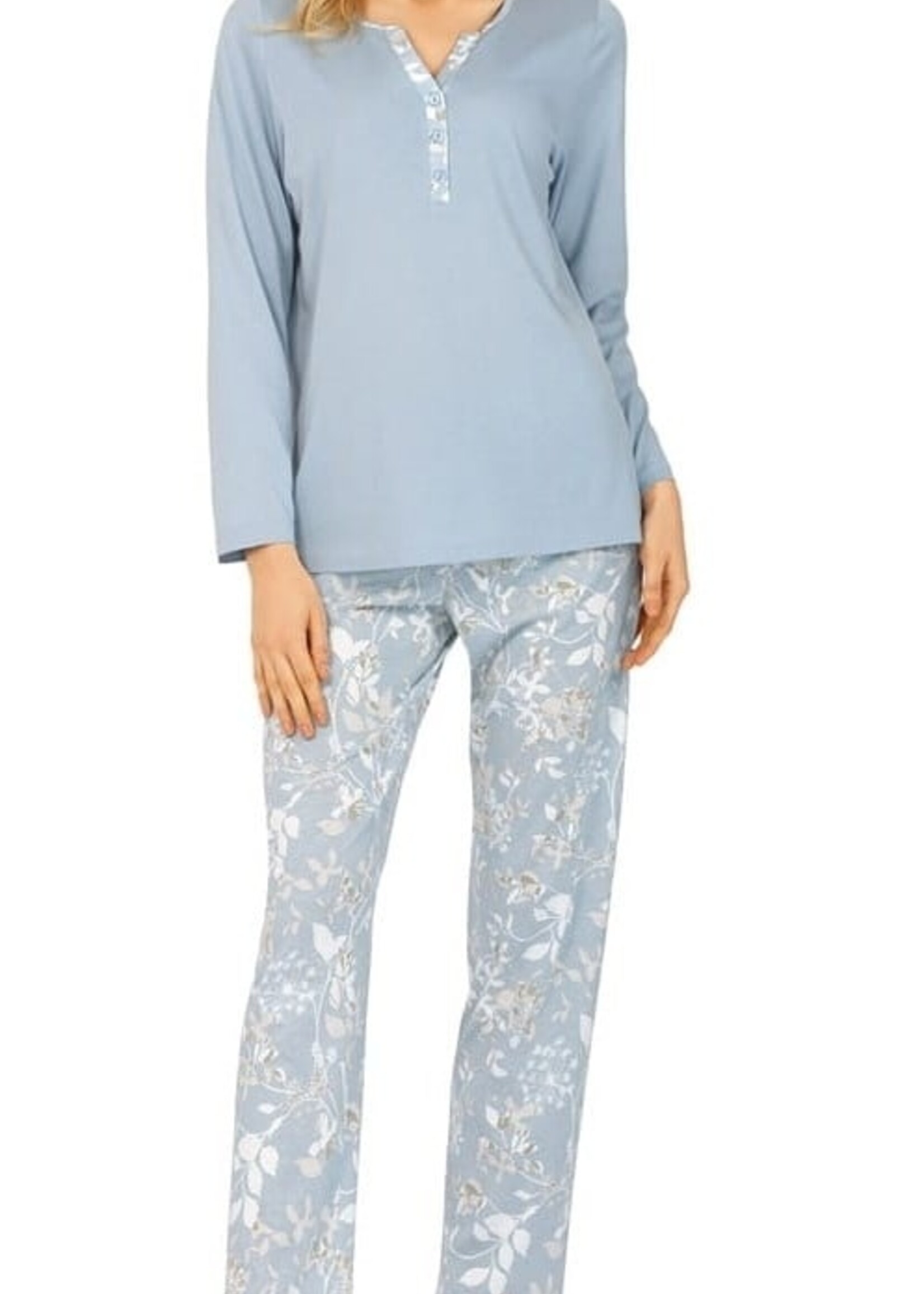 Ascafa Ascafa dames pyjama deluxe - smoky blue