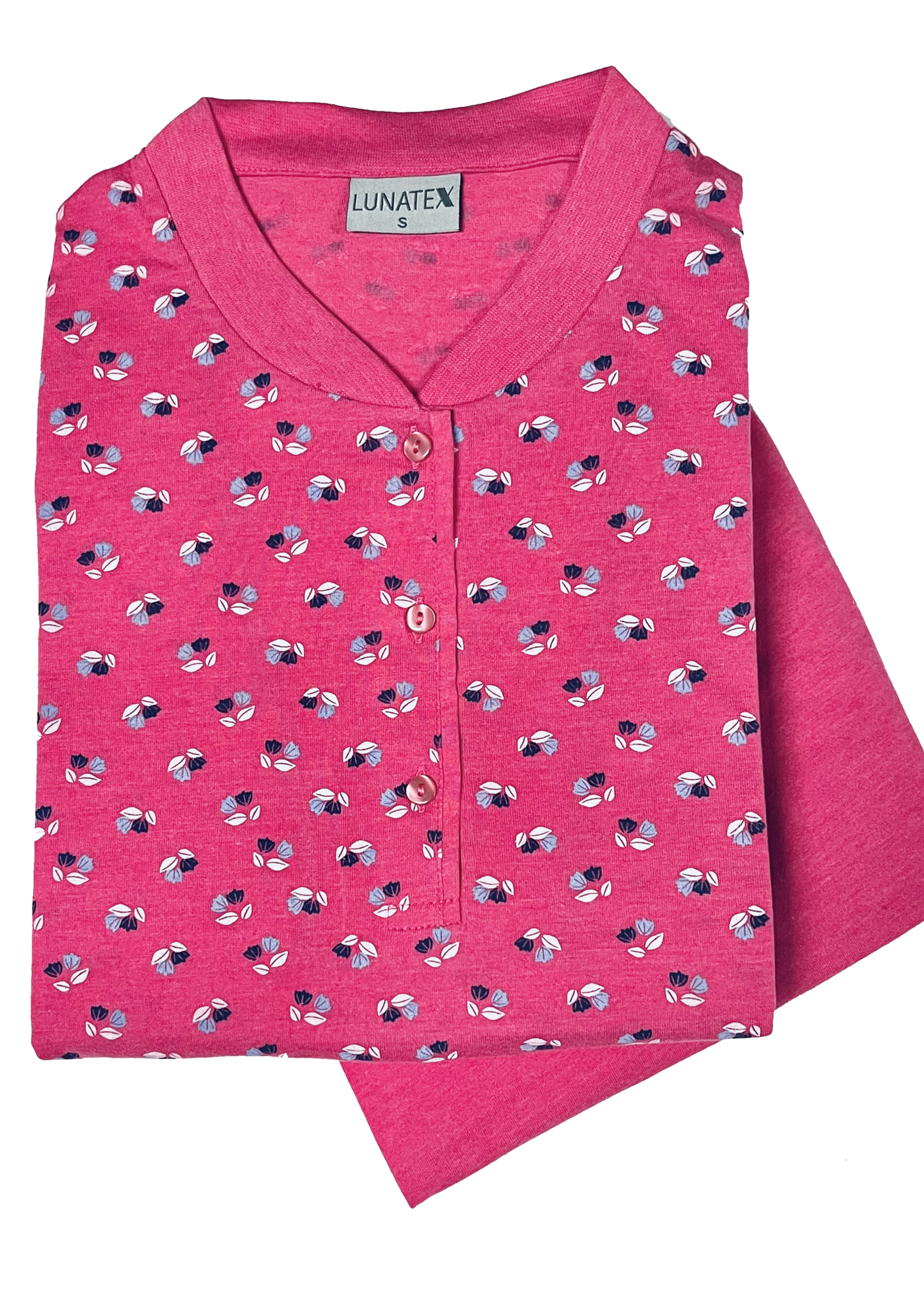 Lunatex Lunatex dames pyjama katoen - roze