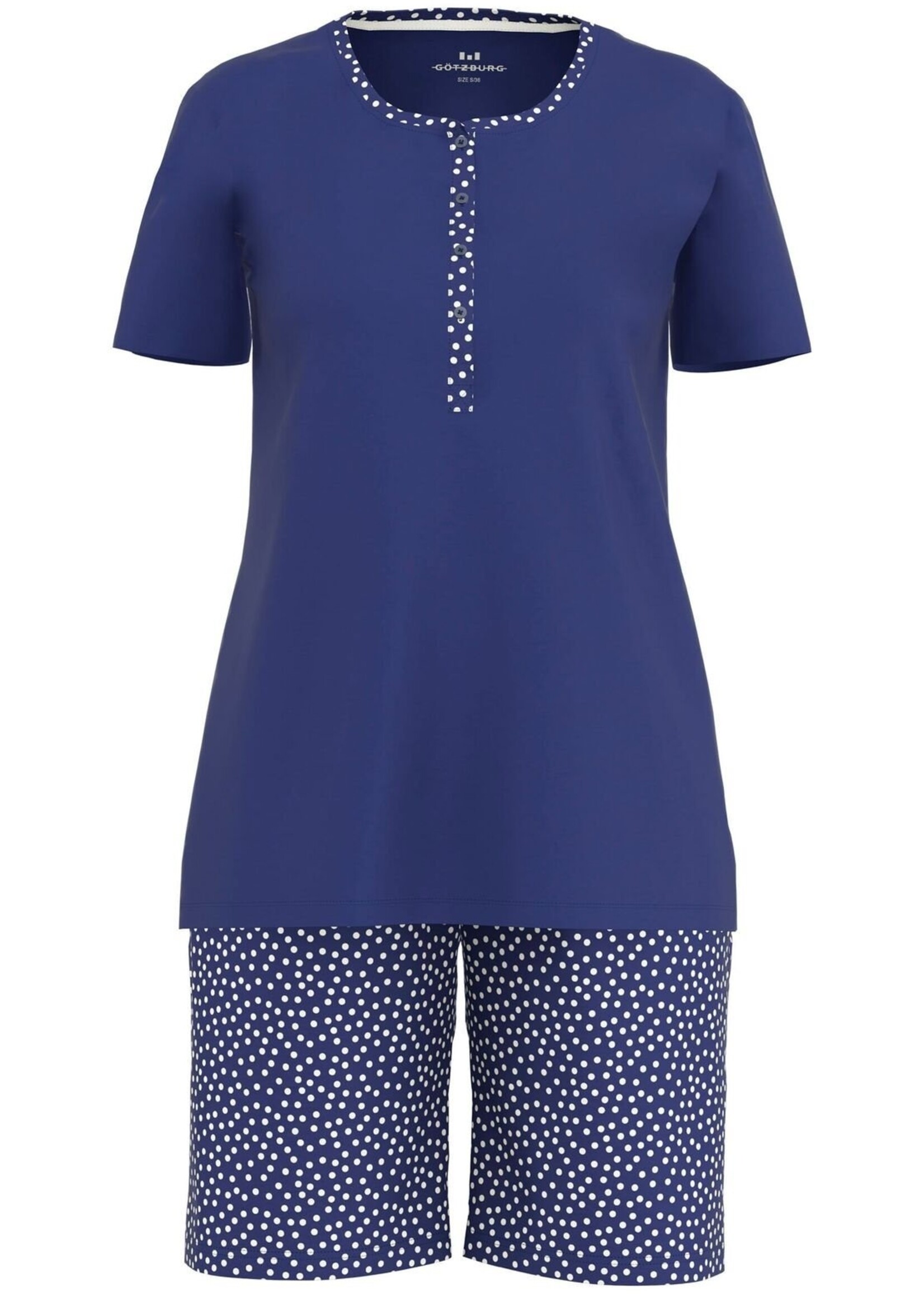Götzburg Dames shortama katoen - blauw