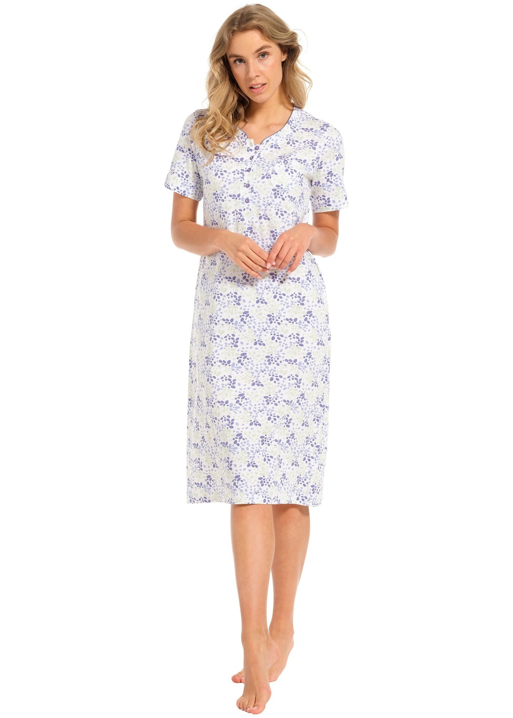 Pastunette Nachthemd dames korte mouw - blue summer