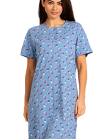 Comtessa Dames nachthemd katoen - blauw