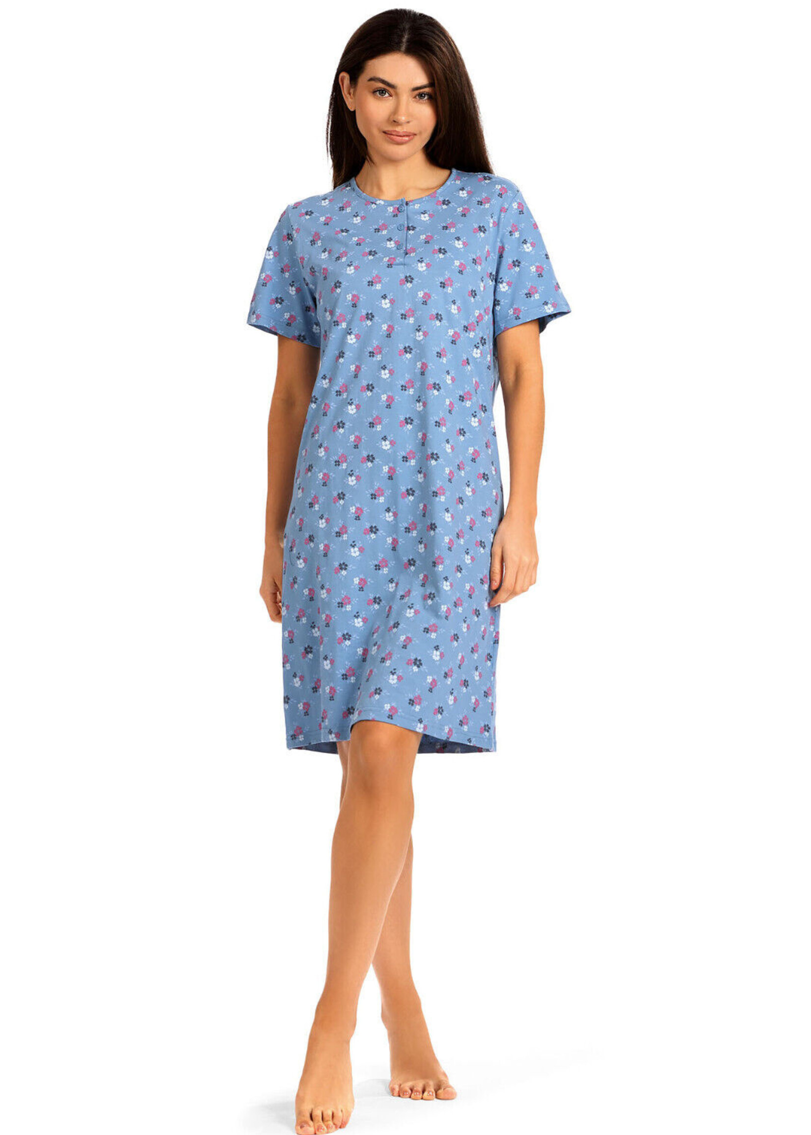 Comtessa Dames nachthemd katoen - blauw