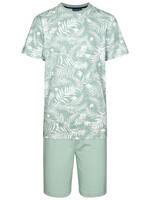 Pastunette Heren shortama katoen - palm leaves groen