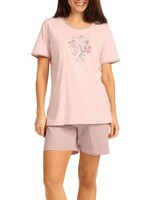 Comtessa Dames shortama katoen - roze summer