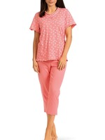 Comtessa Dames pyjama katoen 7/8 broek - flamingo roze