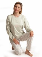 Cocodream Dames pyjama katoen - green flower