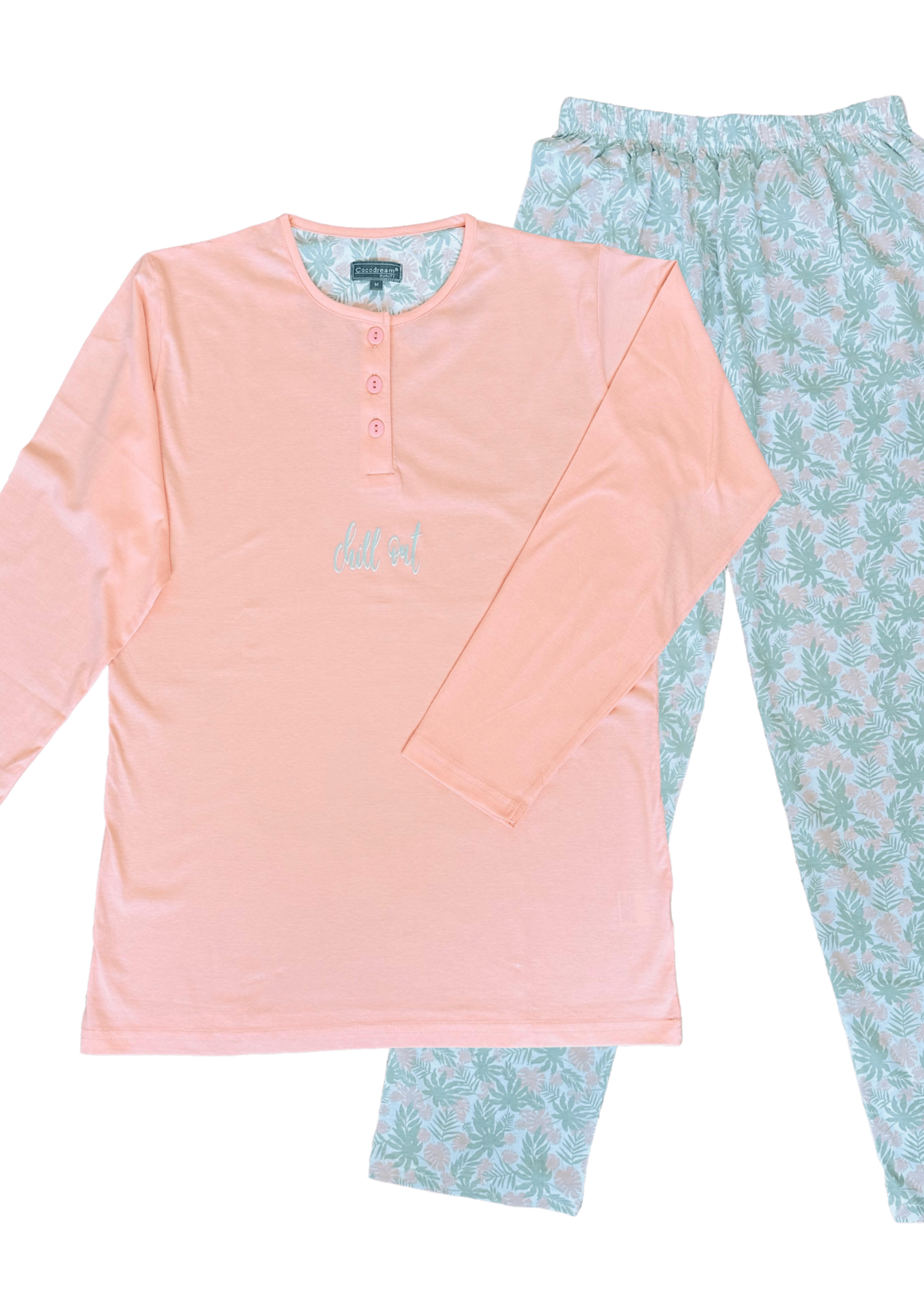 Cocodream Dames pyjama katoen - pink flower