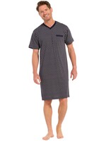 Pastunette Heren nachthemd korte mouw - dark blue