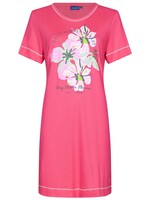 Pastunette Nachthemd dames korte mouw - flower pink