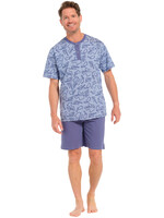 Pastunette Heren shortama katoen - blauw circuit