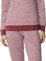Rebelle by Pastunette Dames pyjama gestreept rood wit