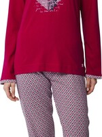 Pastunette Dames pyjama biologisch katoen - rood