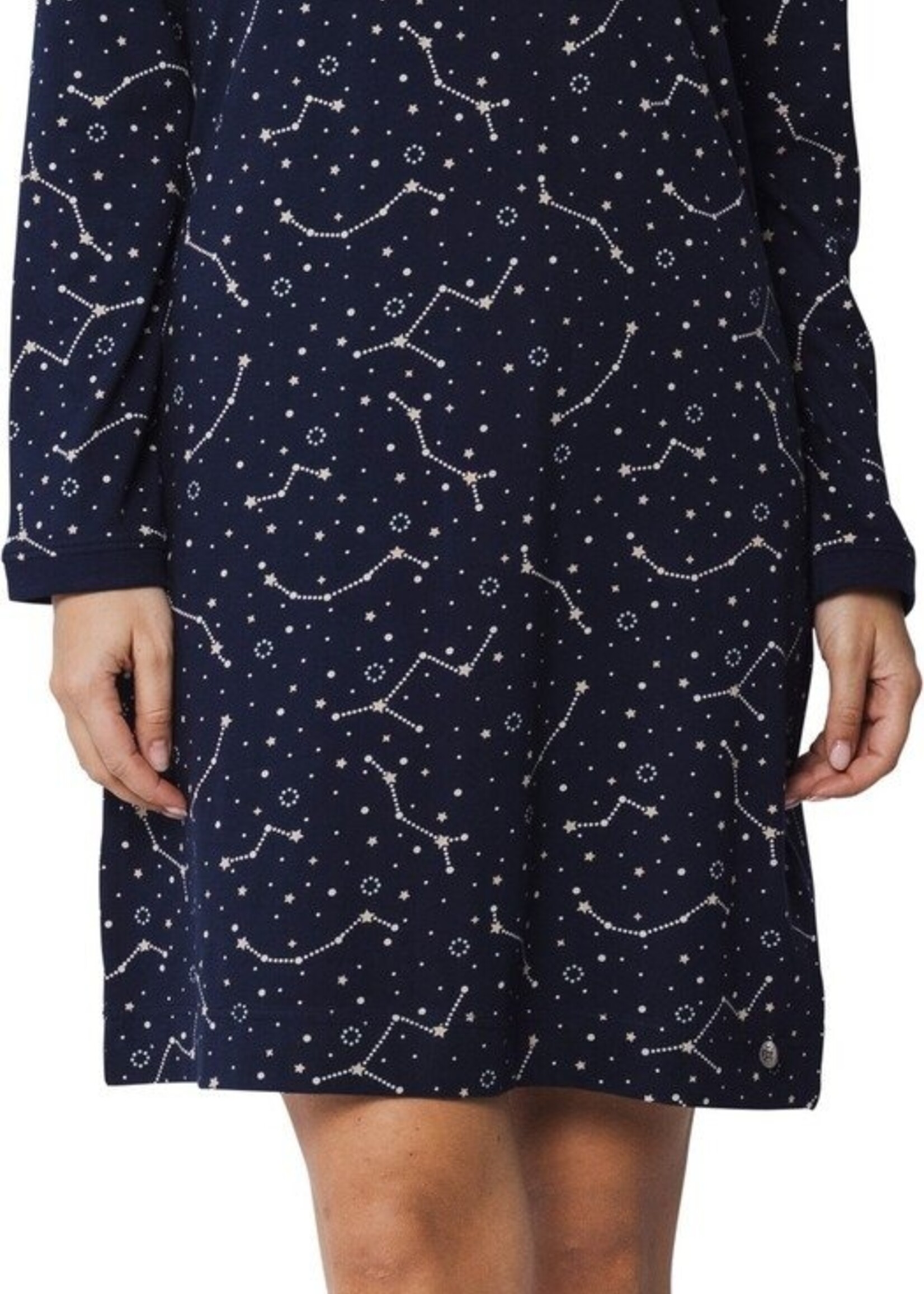 Rebelle by Pastunette Dames nachthemd katoen - donkerblauw sterren